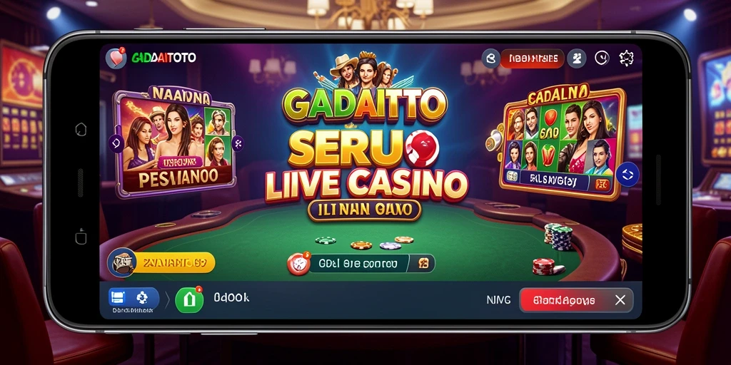 Tangkapan layar menampilkan gameplay Live Casino yang mendebarkan di GADAITOTO.