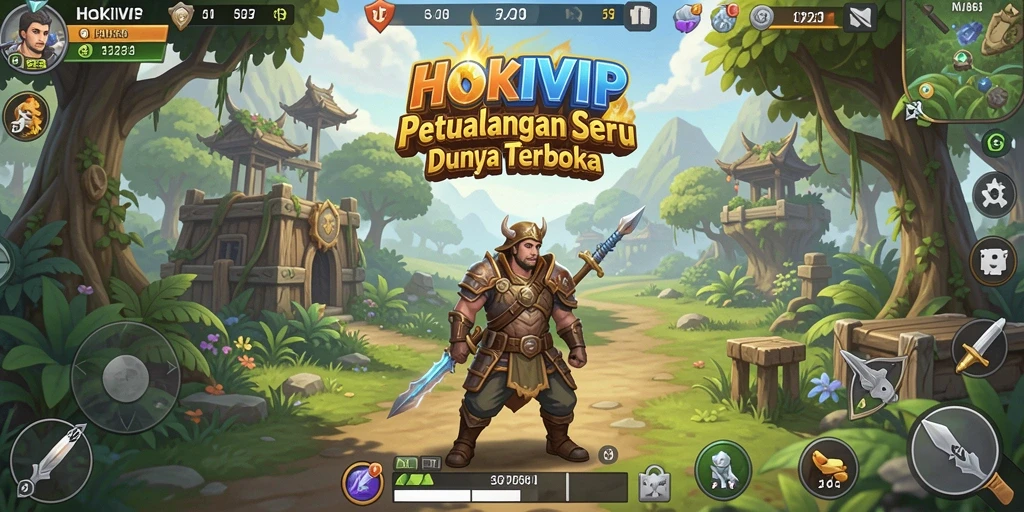 Tampilan gameplay HOKIVIP yang menakjubkan dalam dunia terbuka.