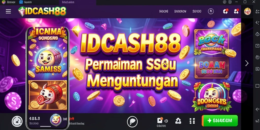 Screenshot gameplay IDCASH88 yang menampilkan suasana Slot yang seru.