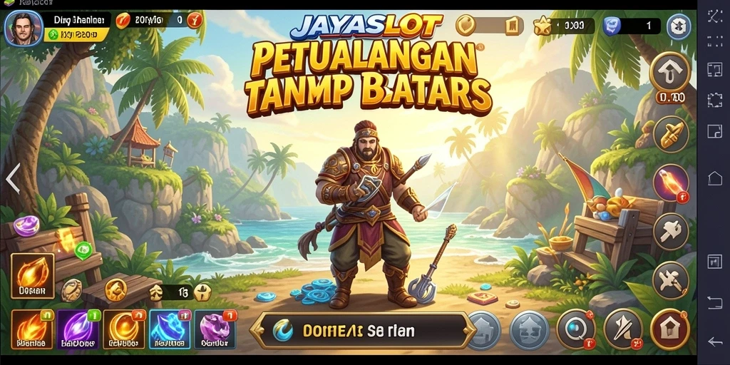 Tangkapan layar gameplay JAYASLOT yang memperlihatkan dunia terbuka yang luas.