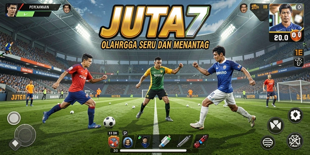 Tampilan menarik dari gameplay olahraga yang seru dan beragam.