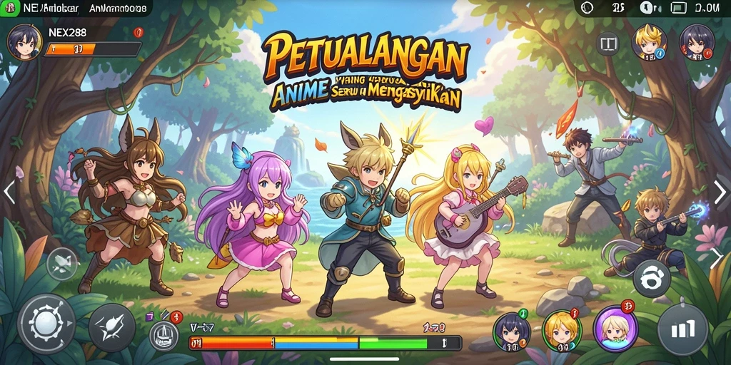 Tampilan menarik dari gameplay <strong>NEX288</strong> dengan karakter anime yang ikonik.
