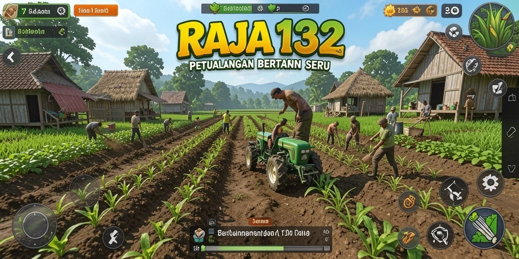 Tampilan gameplay menarik di RAJA132 dengan aktivitas bertani yang seru.