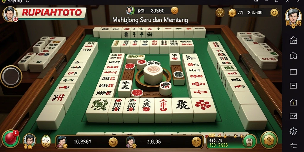 Tampilan gameplay RUPIAHTOTO saat bermain Mahjong yang menantang.