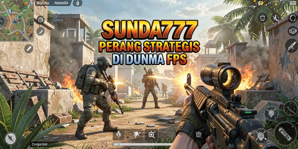 Screenshot SUNDA777 menunjukkan aksi pertempuran yang intens di dunia FPS.