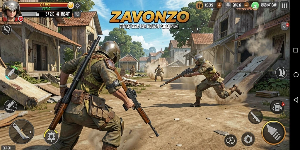 Tampilan gameplay Strategi yang menarik dan adiktif di ZAVONZO.
